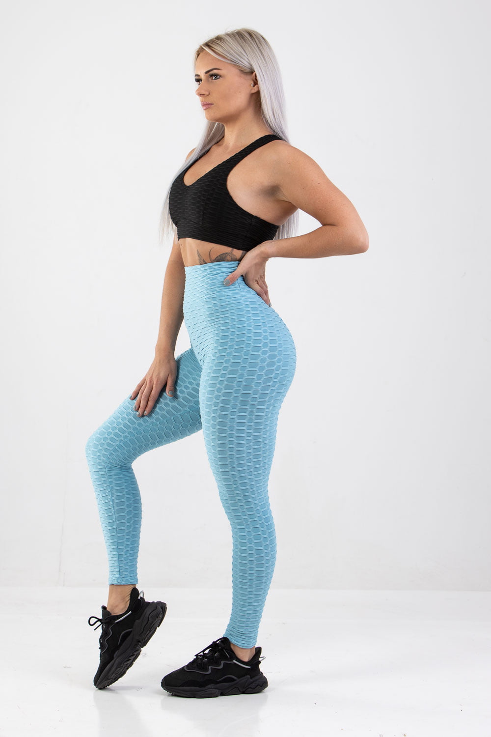 Ocean Blue Anti cellulite leggings with scrunch booty - Worldwide
